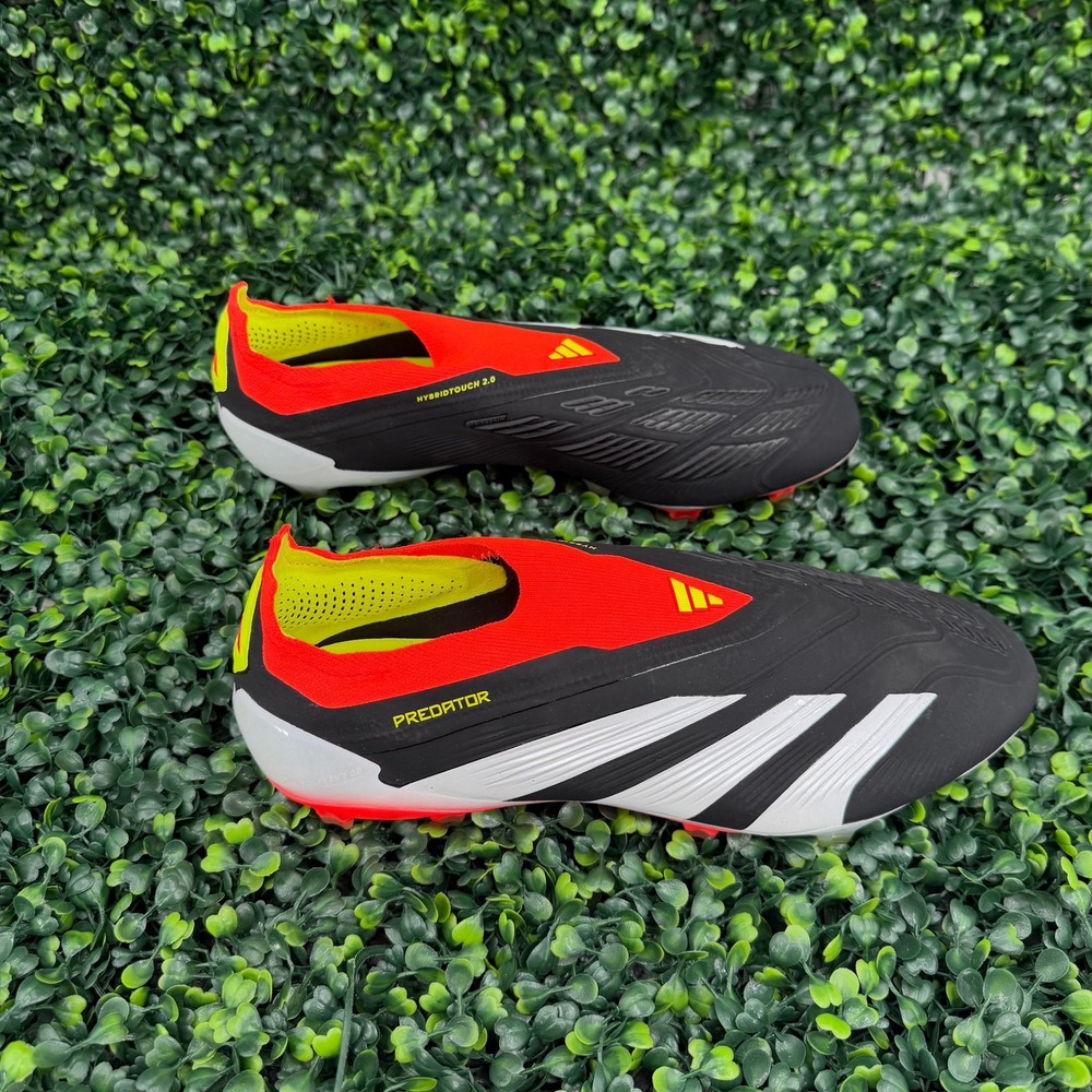 Adidas Predator Elite Laceless FG Soccer Cleats Black Red White IE1805 Mens 9.5